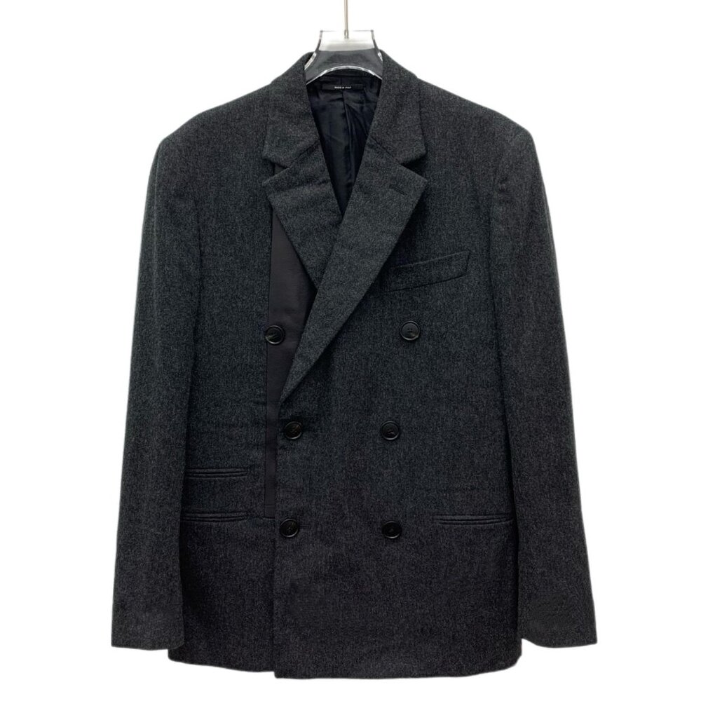 Hermes Deep charcoal pure lambswool double-breasted blaze